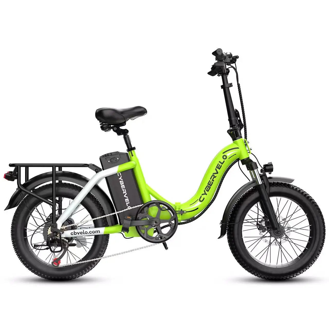 1000W Folding Electric Bike,48V 20.8AH Removable Battery EBike,30+MPH,80 Miles Max Range Electric Bike for Adults, 20" Fat Tire Ai-TechWorld 