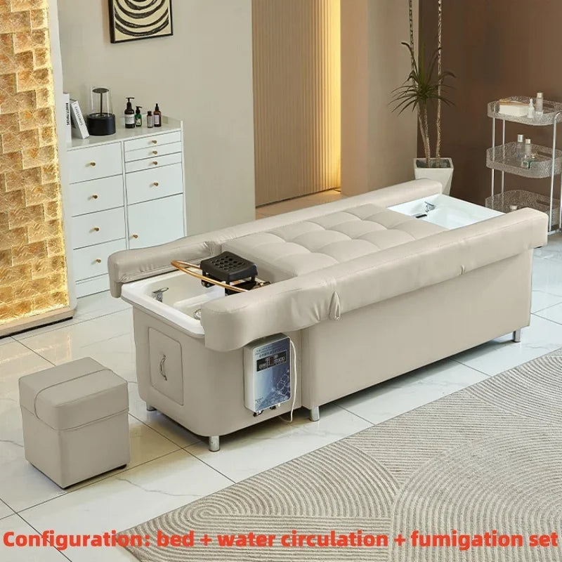 2025 Multifunctional Salon Back Lifting Foot Massage Bed Shampoo Chair Pedicure Head Spa Bed Shampoo Bed Ai-TechWorld 