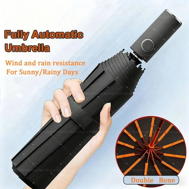 Xiaomi MIJIA 24 Bone Folding Umbrella Fully Automatic Double Bone SPF 50 UV Protection Rain Resistance Wind Resitance Umbrella Ai-TechWorld 