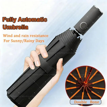 Xiaomi MIJIA 24 Bone Folding Umbrella Fully Automatic Double Bone SPF 50 UV Protection Rain Resistance Wind Resitance Umbrella Ai-TechWorld 