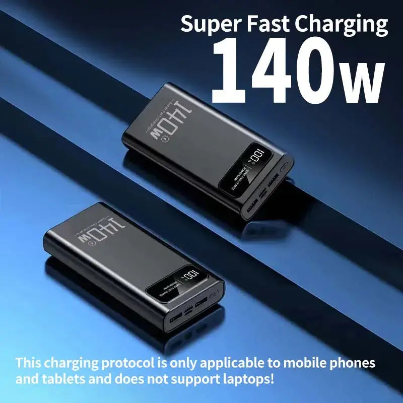 140W Power Bank  Super Fast Charging Battery High Capacity Digital Display 100000mAh Power Bank For Iphone Samsung Xiaomi Tablet Ai-TechWorld 