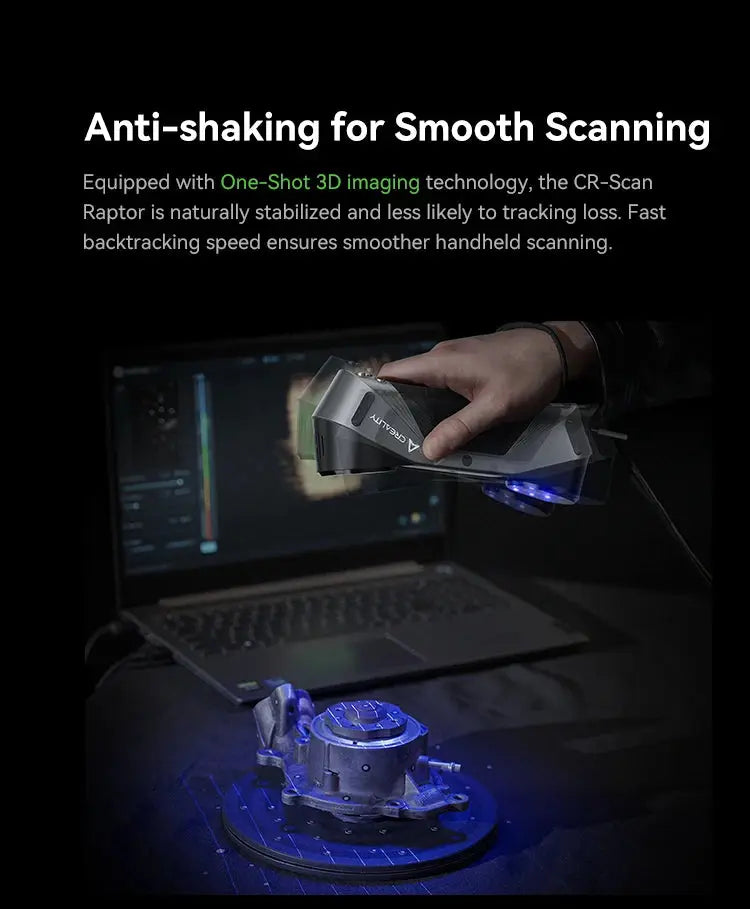 Creality 3D Scanner CR-Scan Raptor Blue NIR Light 0.02mm Accuracy 60FPS Anti-Shake Tracking Scanning Color Scanner for 3D Printe Ai-TechWorld 