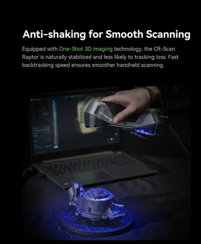 Creality 3D Scanner CR-Scan Raptor Blue NIR Light 0.02mm Accuracy 60FPS Anti-Shake Tracking Scanning Color Scanner for 3D Printe Ai-TechWorld 