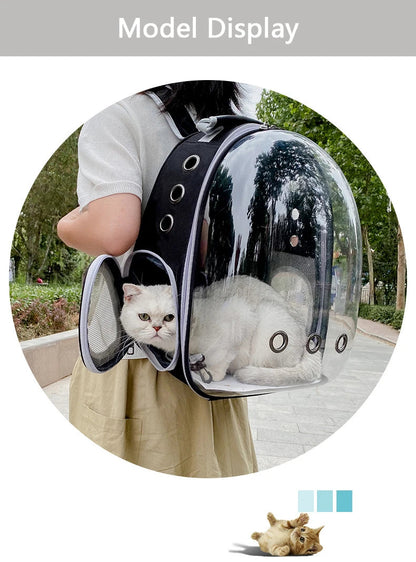 Pet Cat Carrying Bag Space Pet Backpacks Breathable Portable Transparent Backpack Puppy Dog Transport Carrier Space Capsule Bags Ai-TechWorld 