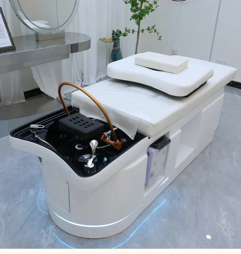 Spa Massage Shampoo Bed for Hair Salon, Commercial Use, Hairdressing Shaving Station, Water Circulation Basin, Beauty Furn, 2025 Ai-TechWorld 