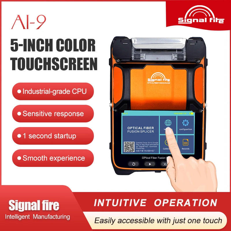 Signalfire AI-9 AI-6Ap Fusion splicer Machine 6 motor 5S splicing machine with VFL Optic power meter tool kits CE free shipping Ai-TechWorld   ai-techworld