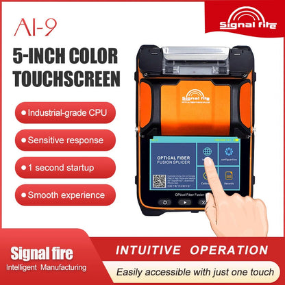 Signalfire AI-9 AI-6Ap Fusion splicer Machine 6 motor 5S splicing machine with VFL Optic power meter tool kits CE free shipping Ai-TechWorld   ai-techworld