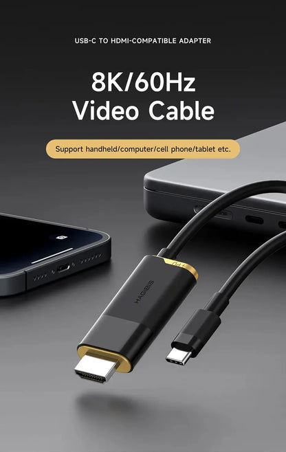 Hagibis Switch Dock for Nintendo Switch/OLED/Switch2 USB C to HDMI Cable Adapter 8K@60Hz HDR 100W PD for Laptop SteamDeck ROG Ai-TechWorld 