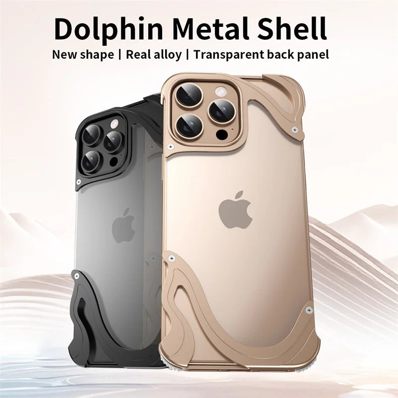 For iPhone 15 16 Pro Max Case Shockproof Metal Transparent Backplate Acrylic Aluminum Alloy Shell For iPhone 16 Pro 16 Pro Max Ai-TechWorld 