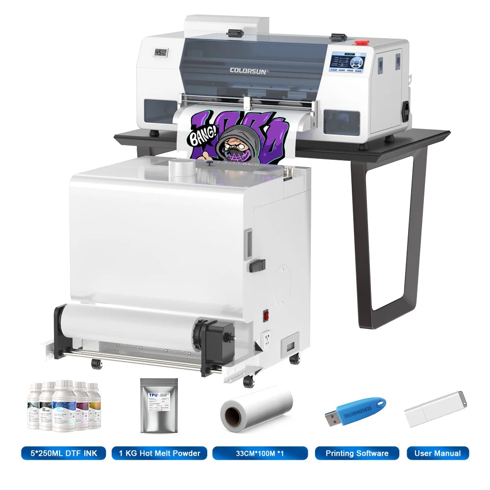 Colorsun A3 DTF Printer XP600 Impresora A3 DTF Printer Directly to FIlm A3 DTF Printing Machine For T-shirt Hoodies Fabric Ai-TechWorld   ai-techworld