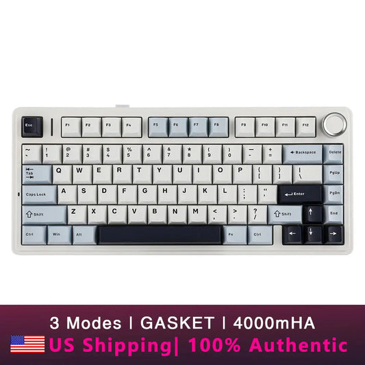 AULA F75 2.4G Wireless/Bluetooth/Wired Gaming Mechanical Keyboard RGB Customized 75% Layout OEM Profile Gasket Structure Ai-TechWorld   ai-techworld