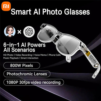 Xiaomi Smart Glasses AI 8K HD Recording Videos Photo Recognition Answer Translation Music Player Multifunction Anti-UV Lenses Ai-TechWorld 