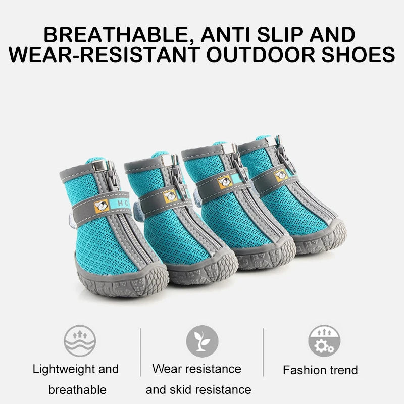 Dog Shoes Non-Slip Soles Thick Plush Protection Paw Pet Shoes Warm For Dog Non-Slip Dog Shoes Breathable Climbing Pets Booties Ai-TechWorld 