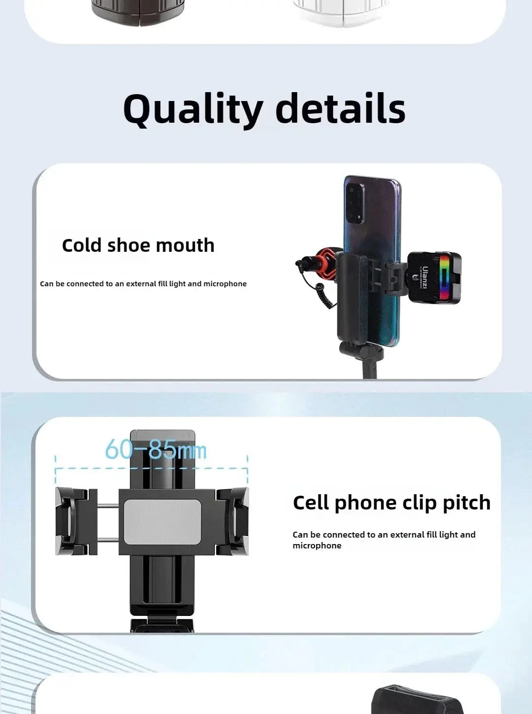 Super Mini Selfie Stick Portable Phone Holder Shooting Aid Versatile Integrated Design Bluetooth Remote For Live Broadcas Ai-TechWorld 