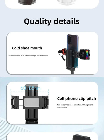 Super Mini Selfie Stick Portable Phone Holder Shooting Aid Versatile Integrated Design Bluetooth Remote For Live Broadcas Ai-TechWorld 