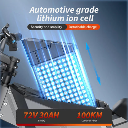 EKXBIKE GTS Electric Motorcycle for Adults 8000W Peak Electric Dirt Bike for Adults with 72V 30AH Battery Ai-TechWorld 