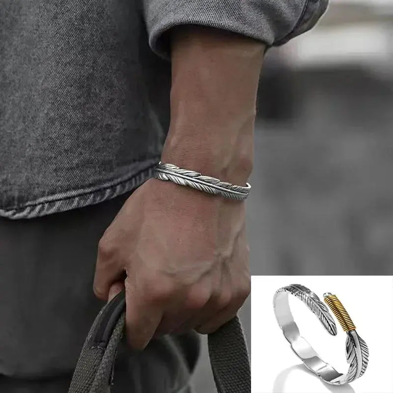 Retro Tibetan Six-Character Mantra Bracelet Scripture Lotus Opening Silver Plated Bracelet Twisted Line Men\\\'s Cuff Bracelet Ai-TechWorld 