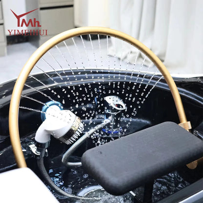 Salon Head Spa Synthetic Leather Head Therapy Beds Automatic Massage Shampoo Bed Ai-TechWorld 