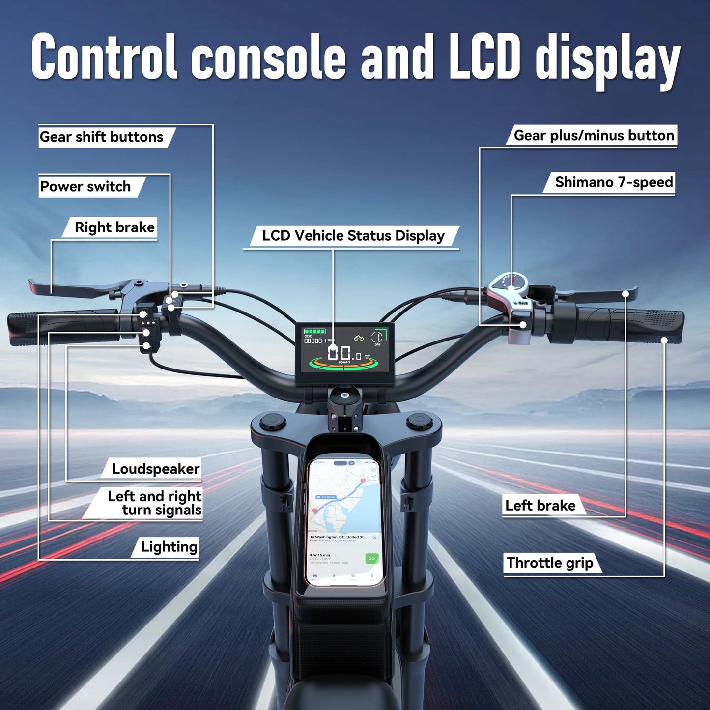 ZorixBike R8 Pro Electric Off-Road Bike 20x4" 3000W 35Mph 80Mile 48V 23Ah,7 Speed Wide Tire All Terrain E-Bike For Adult Ai-TechWorld 