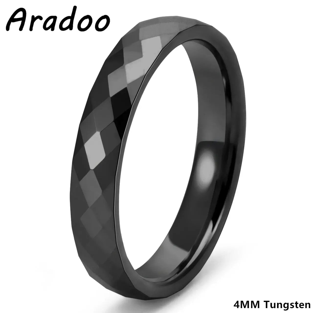 Tungsten Steel Ring Rhombus Luxury Simple Fashion Tungsten Ring Couples Ring Ai-TechWorld 
