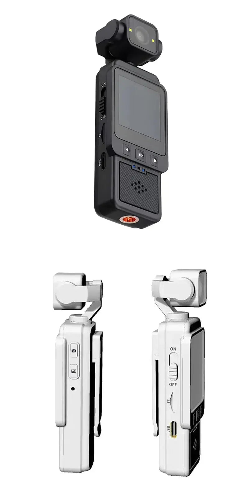 Xiaomi 8K Handheld Sports Camera 180 ° Rotating Mini Portable Anti-shake Camera HD Display WiFi Wearable Night Vision Camera Ai-TechWorld 