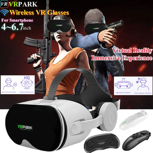 Original J70 4K Wireless Virtual Reality VR Glasses Stereo 3D Videos Google Cardboard Box Headset Helmet for Smartphone Max 6.7" Ai-TechWorld 