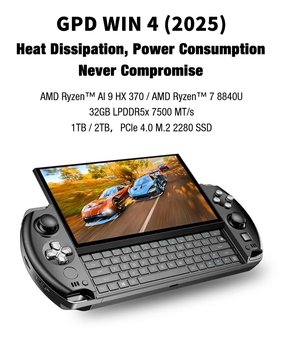 Ready Stock! 2025 GPD WIN4 Win 4 AI 9 HX 370 Handheld GamePad 6" for Black Myth Wukong Tablet Pocket Laptop Game Player Console Ai-TechWorld 