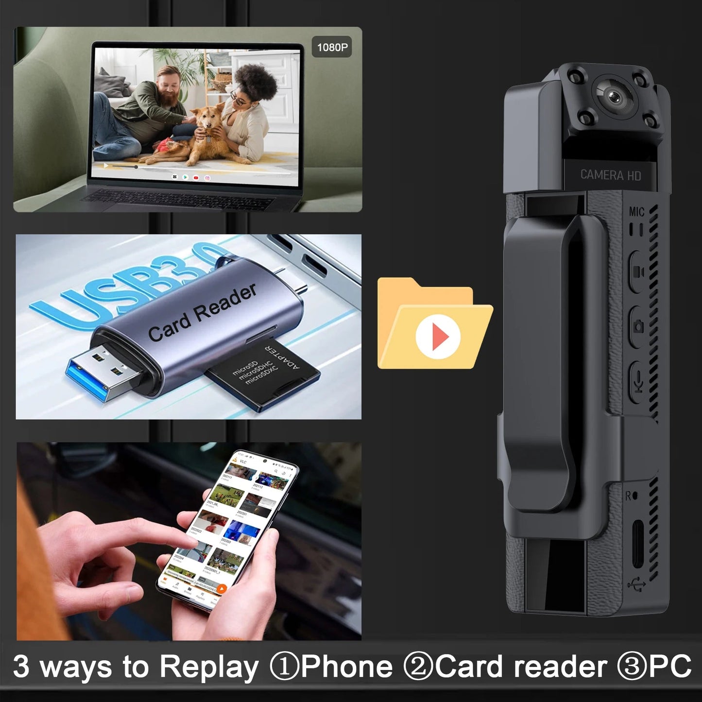 NEW WIth Wifi Hotspot Mini Camera 1080P Portable Digital Video Recorder Body Camera Night Vision DVR Miniature Camcorder Ai-TechWorld 