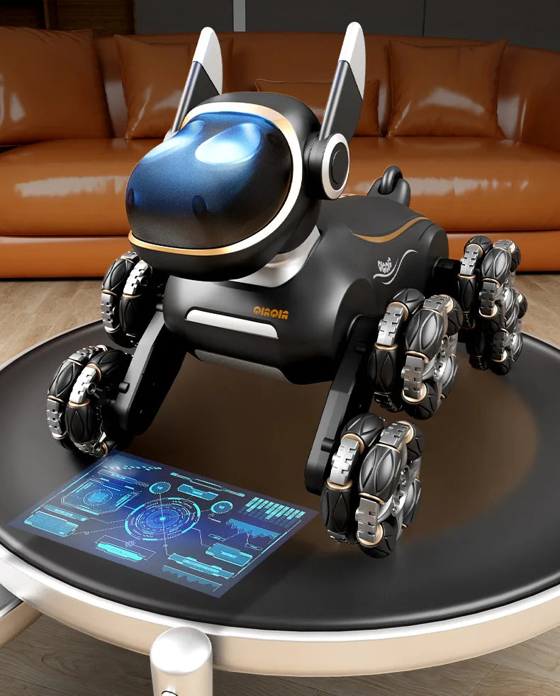 2025 NEW DWI Eight Wheeled Stunt Dog 2.4G Remote Control Intelligent Swing Arm Drift Robot Dog Climbing Car Children's Gift Toy Ai-TechWorld 