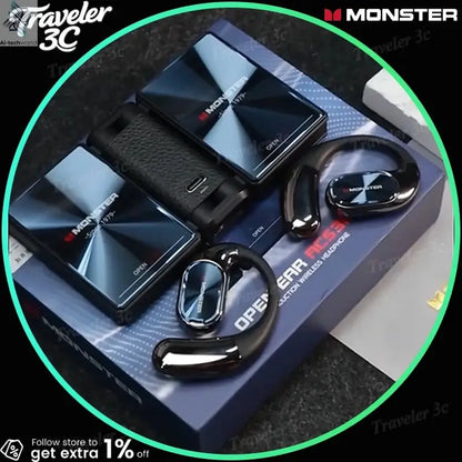 Sales MONSTER AC530 Wireless Bluetooth Earphones Noise-Canceling Wireless Bio-Fiber Dynamic Driver Foldable Music Earphones Gift - Ai-TechWorld