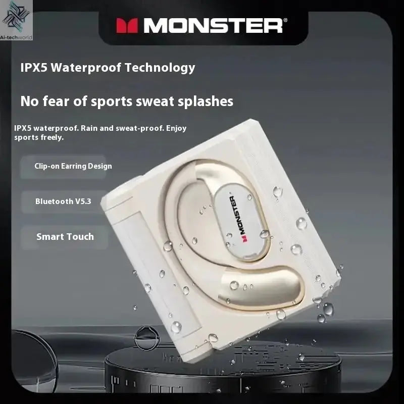 Sales MONSTER AC530 Wireless Bluetooth Earphones Noise-Canceling Wireless Bio-Fiber Dynamic Driver Foldable Music Earphones Gift - Ai-TechWorld