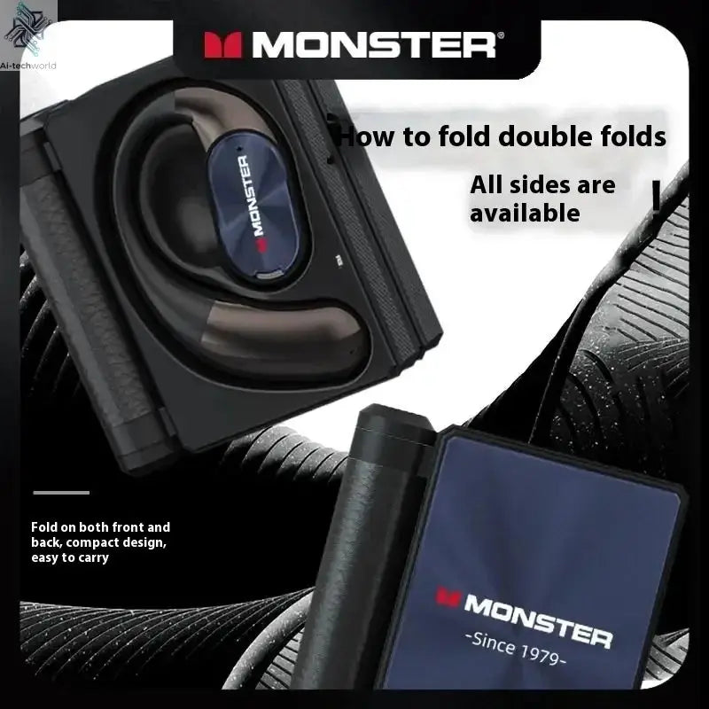 Sales MONSTER AC530 Wireless Bluetooth Earphones Noise-Canceling Wireless Bio-Fiber Dynamic Driver Foldable Music Earphones Gift - Ai-TechWorld