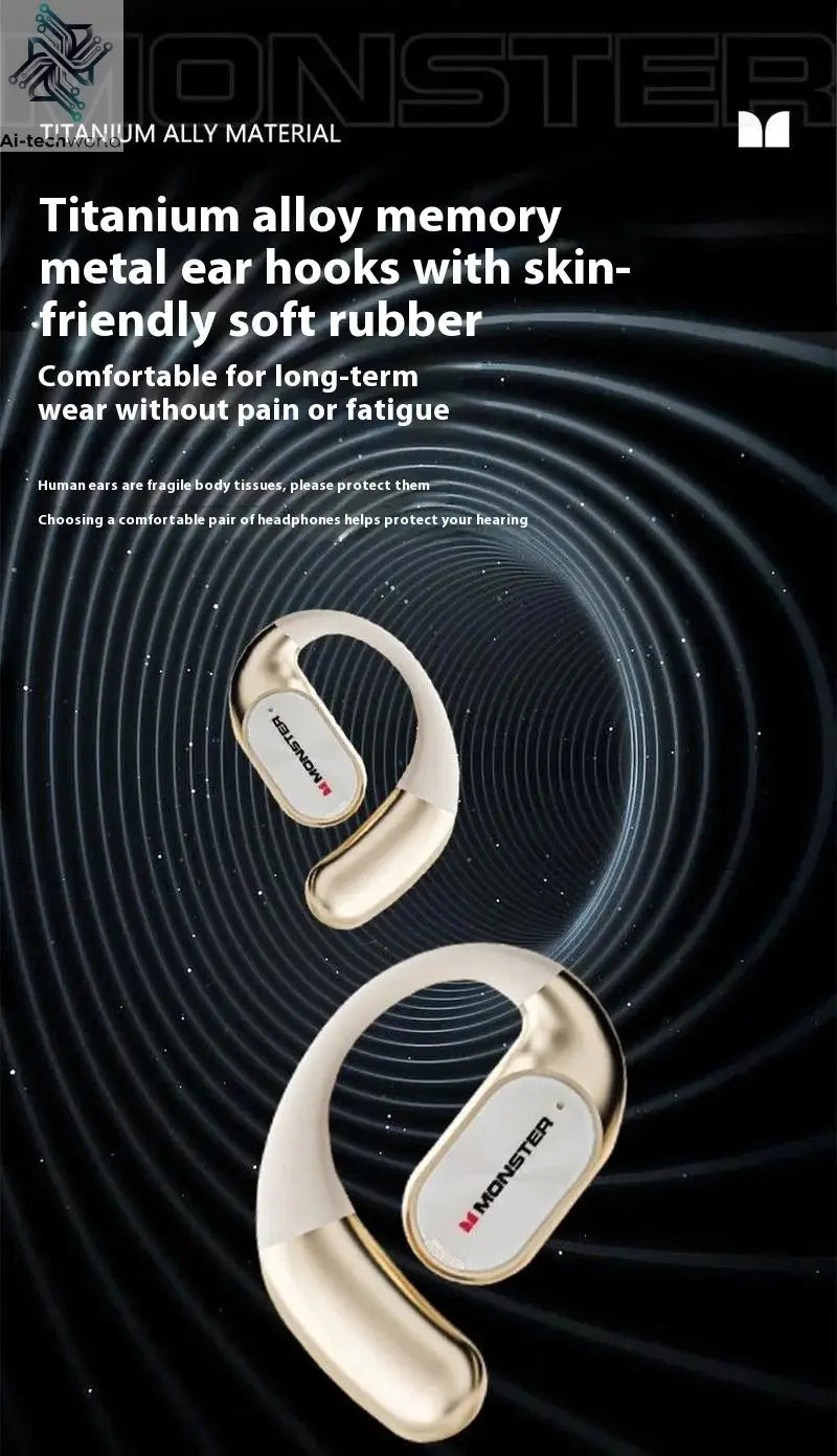 Sales MONSTER AC530 Wireless Bluetooth Earphones Noise-Canceling Wireless Bio-Fiber Dynamic Driver Foldable Music Earphones Gift - Ai-TechWorld