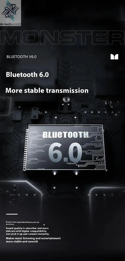 Sales MONSTER AC530 Wireless Bluetooth Earphones Noise-Canceling Wireless Bio-Fiber Dynamic Driver Foldable Music Earphones Gift - Ai-TechWorld