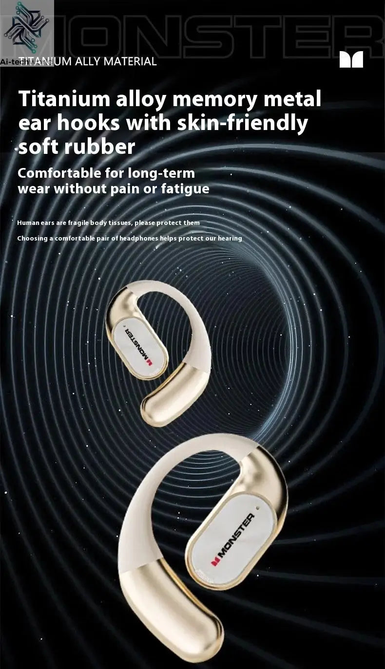 Sales MONSTER AC530 Wireless Bluetooth Earphones Noise-Canceling Wireless Bio-Fiber Dynamic Driver Foldable Music Earphones Gift - Ai-TechWorld
