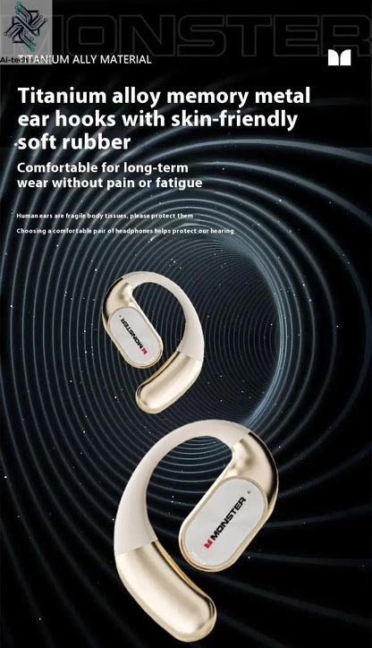 Sales MONSTER AC530 Wireless Bluetooth Earphones Noise-Canceling Wireless Bio-Fiber Dynamic Driver Foldable Music Earphones Gift - Ai-TechWorld