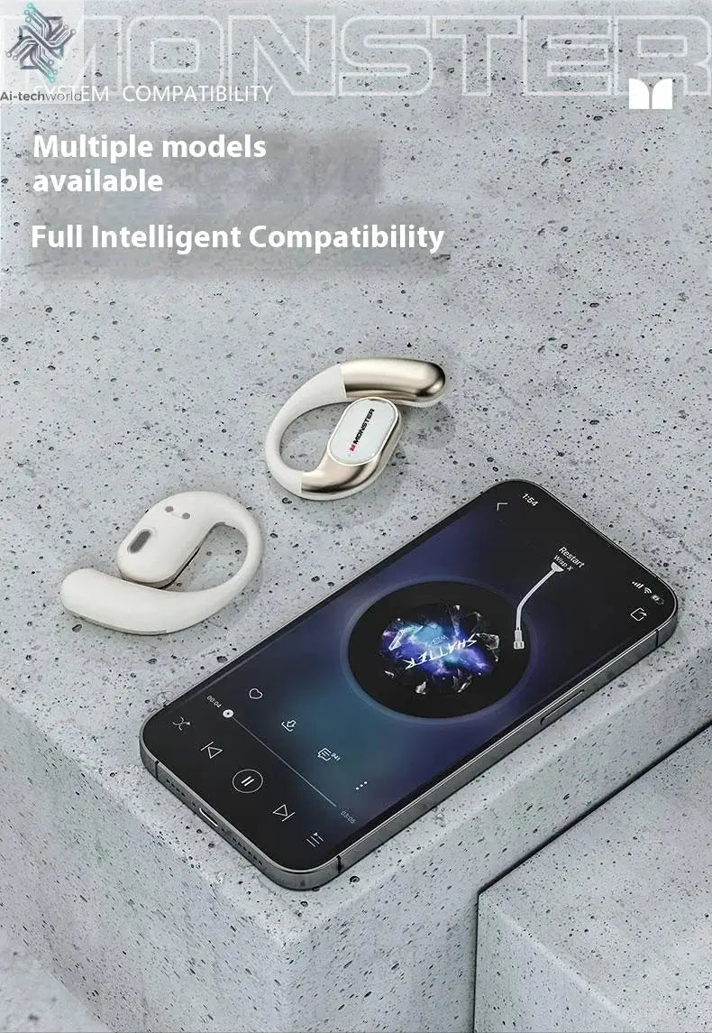Sales MONSTER AC530 Wireless Bluetooth Earphones Noise-Canceling Wireless Bio-Fiber Dynamic Driver Foldable Music Earphones Gift - Ai-TechWorld