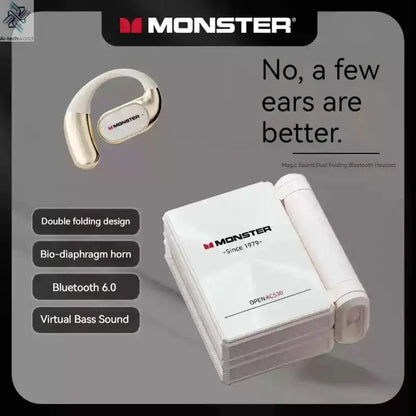 Sales MONSTER AC530 Wireless Bluetooth Earphones Noise-Canceling Wireless Bio-Fiber Dynamic Driver Foldable Music Earphones Gift - Ai-TechWorld