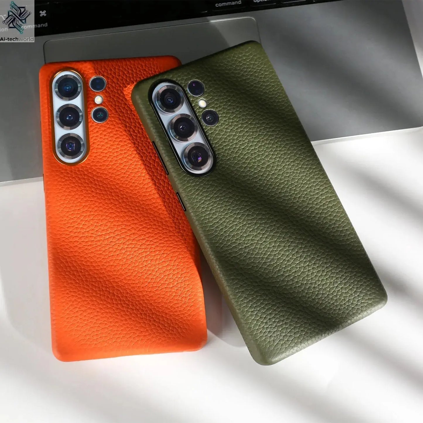 Premium Magnet Magsafe Case For Samsung Galaxy S25 Ultra Genuine Leather Cover Magnetic Funda S23Ultra S24 Cases Full Coverage - Ai - TechWorld