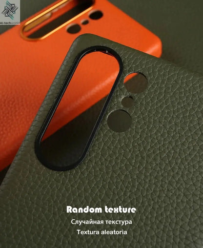 Premium Magnet Magsafe Case For Samsung Galaxy S25 Ultra Genuine Leather Cover Magnetic Funda S23Ultra S24 Cases Full Coverage - Ai - TechWorld