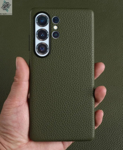 Premium Magnet Magsafe Case For Samsung Galaxy S25 Ultra Genuine Leather Cover Magnetic Funda S23Ultra S24 Cases Full Coverage - Ai - TechWorld