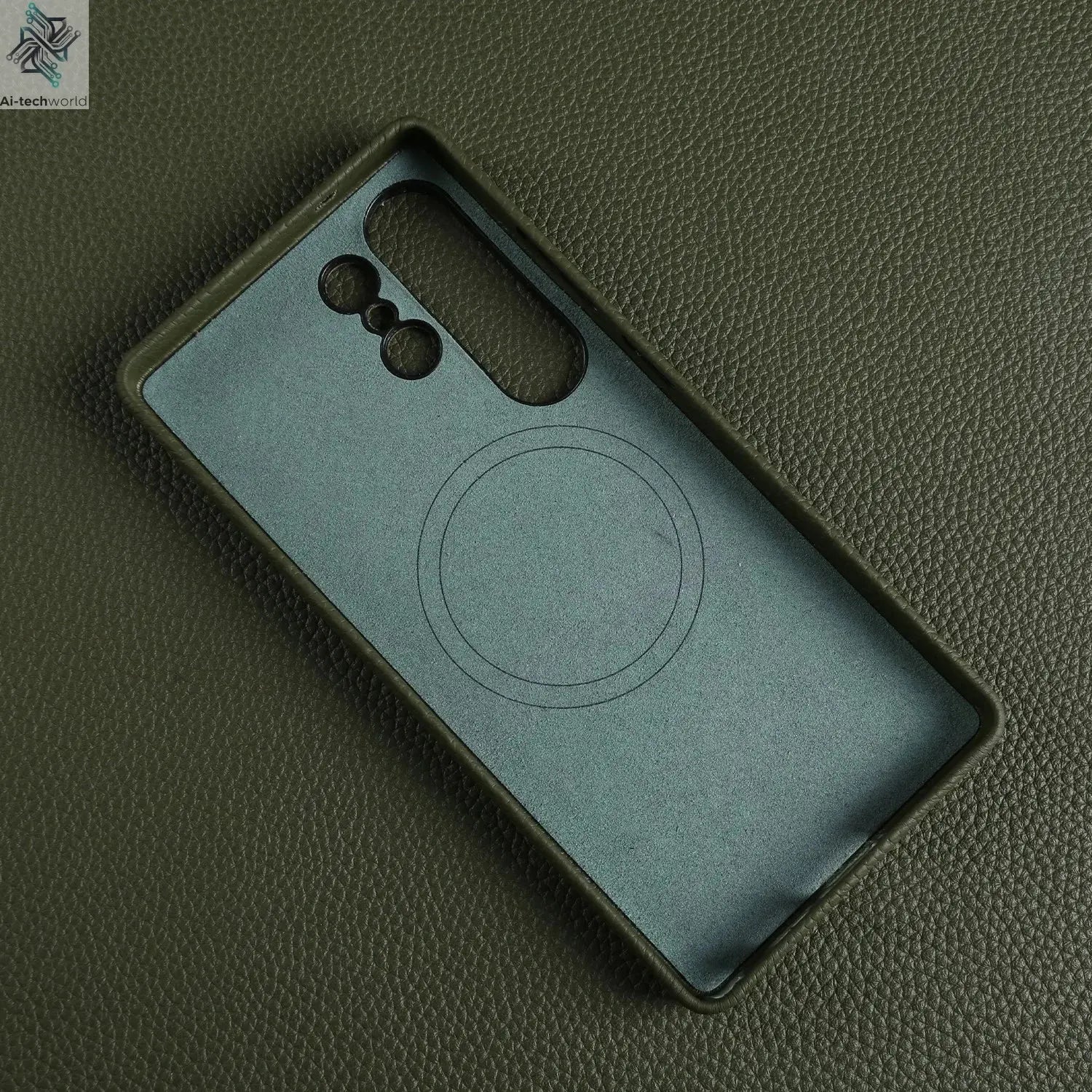 Premium Magnet Magsafe Case For Samsung Galaxy S25 Ultra Genuine Leather Cover Magnetic Funda S23Ultra S24 Cases Full Coverage - Ai - TechWorld