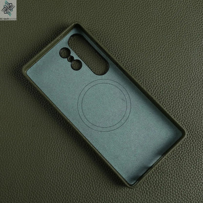 Premium Magnet Magsafe Case For Samsung Galaxy S25 Ultra Genuine Leather Cover Magnetic Funda S23Ultra S24 Cases Full Coverage - Ai - TechWorld