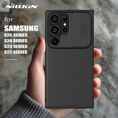 for Samsung Galaxy S25 Edge S24 S23 S22 Ultra Case Nillkin CamShield Slide Camera Cover for Samsung S24 FE S23 Plus Lens Case - Ai - TechWorld