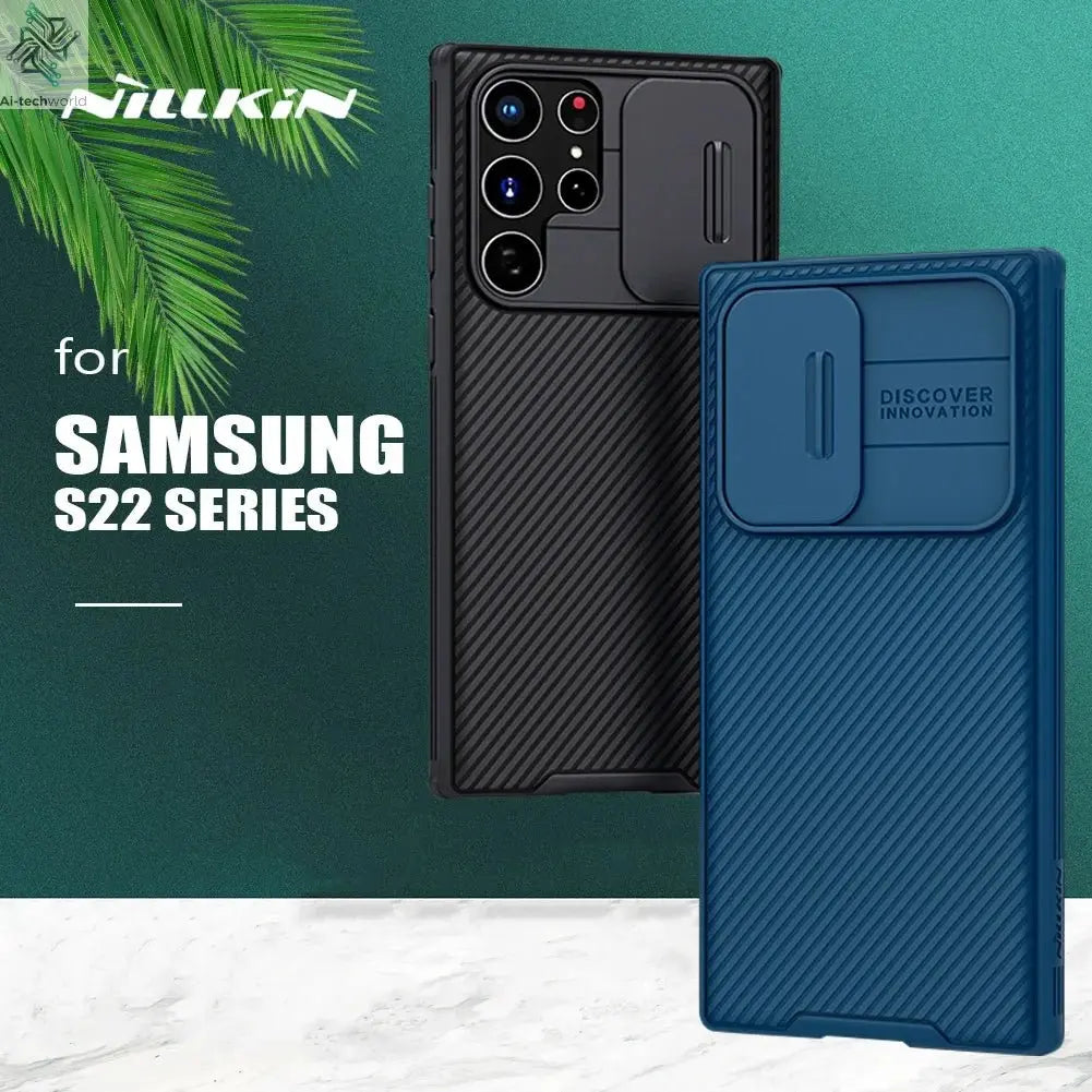 for Samsung Galaxy S25 Edge S24 S23 S22 Ultra Case Nillkin CamShield Slide Camera Cover for Samsung S24 FE S23 Plus Lens Case - Ai - TechWorld
