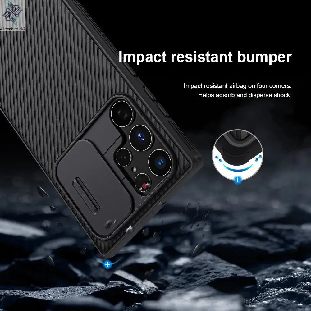 for Samsung Galaxy S25 Edge S24 S23 S22 Ultra Case Nillkin CamShield Slide Camera Cover for Samsung S24 FE S23 Plus Lens Case - Ai - TechWorld