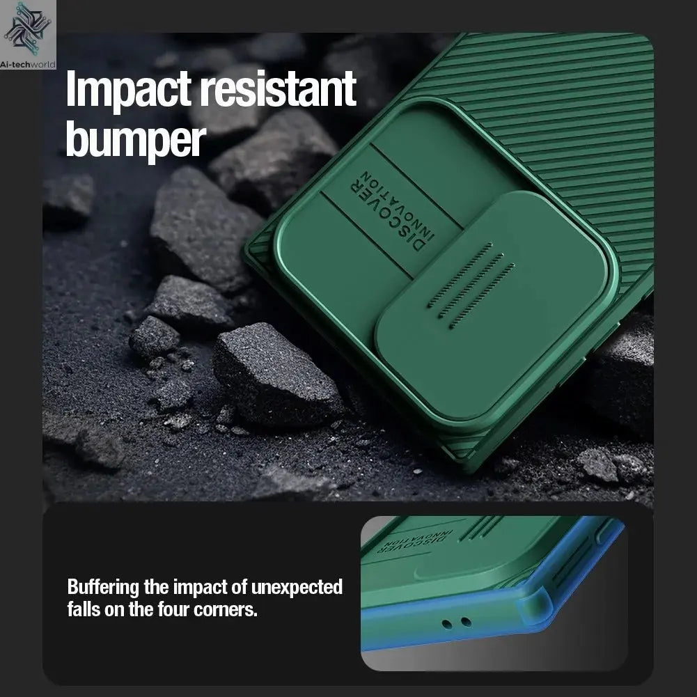 for Samsung Galaxy S25 Edge S24 S23 S22 Ultra Case Nillkin CamShield Slide Camera Cover for Samsung S24 FE S23 Plus Lens Case - Ai - TechWorld