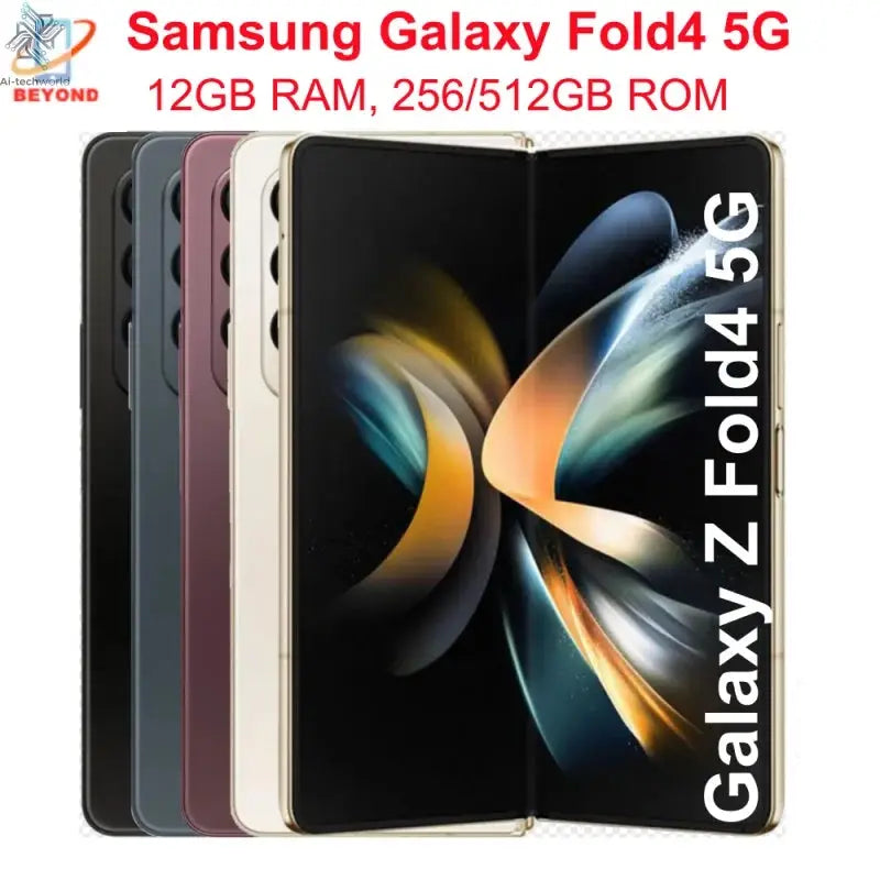 Samsung Galaxy Z Fold 4 Fold4 5G F936B F936N F936U1 7.6" AMOLED 12GB RAM 256/512GB ROM Snapdragon NFC 99% New Cell Phone Ai-TechWorld 