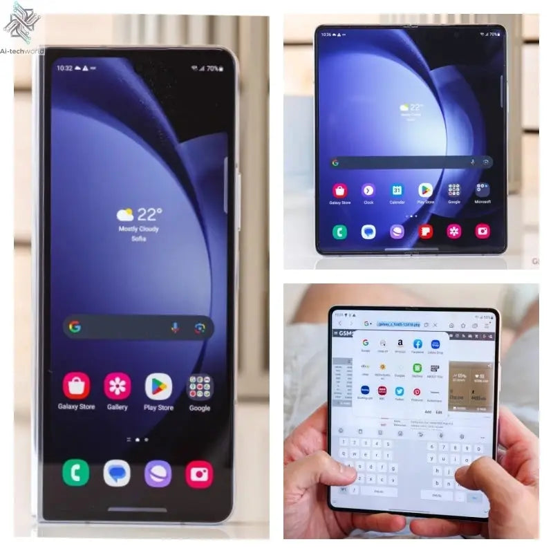 Samsung Galaxy Z Fold 5 Fold5 5G F946B F946U1 F946N Original 7.6" AMOLED 12GB+256/512GB ROM Snapdragon NFC 99% New Cellphone Ai-TechWorld 