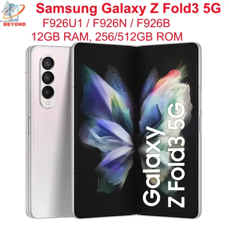Samsung Galaxy Z Fold3 Fold 3 5G F926U1 F926N F926B 7.6" Foldable AMOLED 12GB RAM 256/512GB ROM NFC Snapdragon 99% Cell Phone Ai-TechWorld 